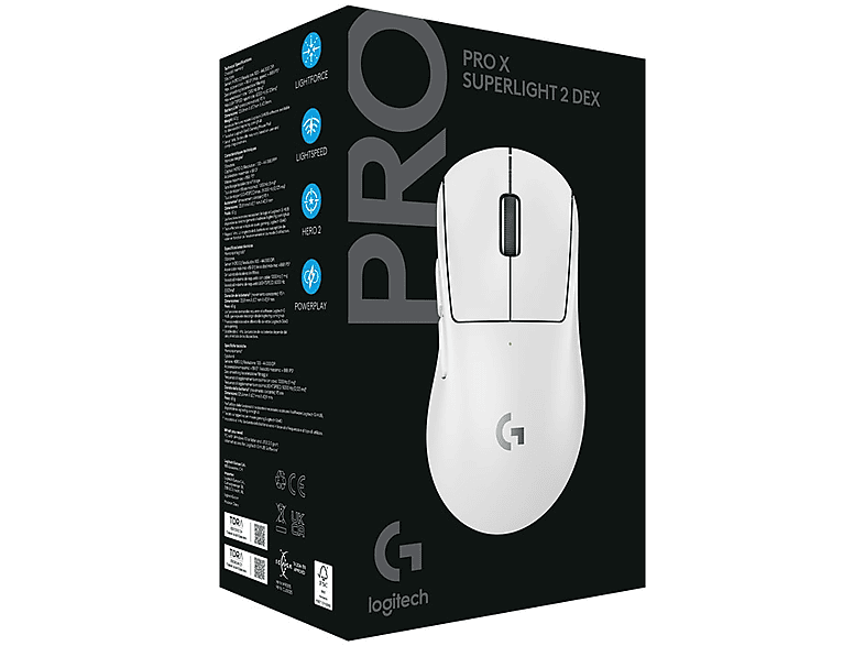 LOGITECH G Pro X Superlight 2 Dex Kablosuz Oyuncu Mouse Beyaz