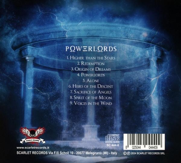 CD-Rückseite mit Songliste, Bandlogo, Barcode und Plattenfirmeninfo.