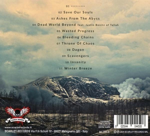 Ein Albumcover mit Berglandschaft, Wolken und Trackliste.