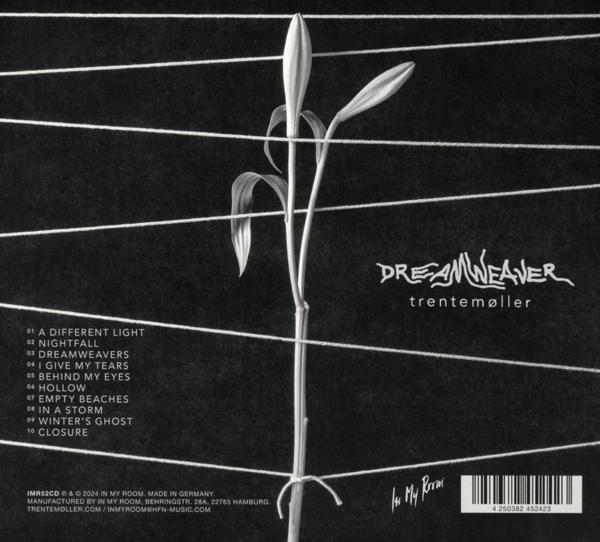 Albumcover mit schwarzem Hintergrund und einer Pflanze mit Text. Der Albumname ist Dreamweaver.