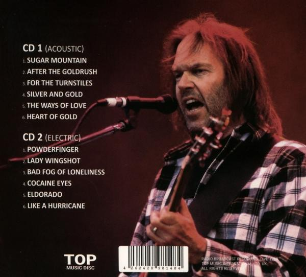 Neil Young singt und spielt Gitarre. Auf dem Albumcover sind Songtitel aufgelistet.