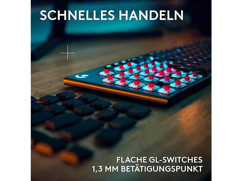 Thumbnail - LOGITECH G915 X LIGHTSPEED Double-Shot-PBT-Tastenkappen, für PC/Mac, Gaming-Tastatur, kabellos, Schwarz