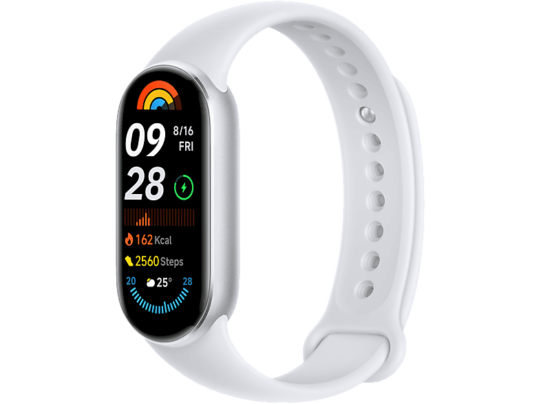 Pulsera de actividad - Xiaomi Zapatillas running hombre, 1.62" AMOLED, Batería hasta 21 días, Módulo monitorización salud y entreno, Plata