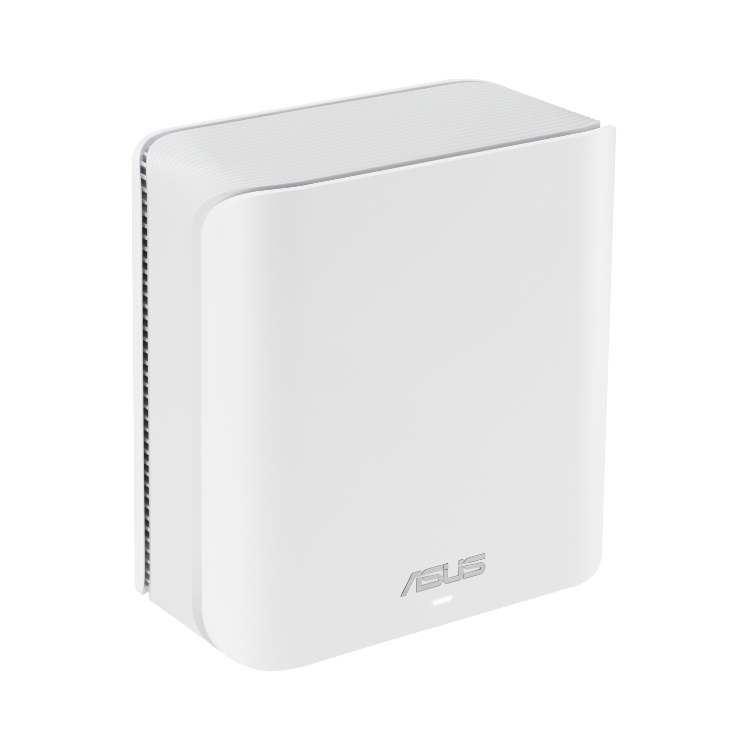 White rectangular device with the ASUS logo. It has a sleek design and a neutral background.