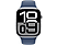 APPLE Watch Series 10 GPS + Cellular, 46mm, ezüstszínű alumíniumtok, denimszínű sportszíj -M/L (MWY13QH/A)