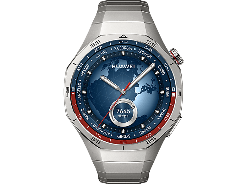 Smartwatch - Huawei Watch GT5 Pro 46mm, Llamadas BT, Respuesta con Teclado, Mapas Campos Golf, 14 días batería, Compatible iOS/Android, Correa Titanio