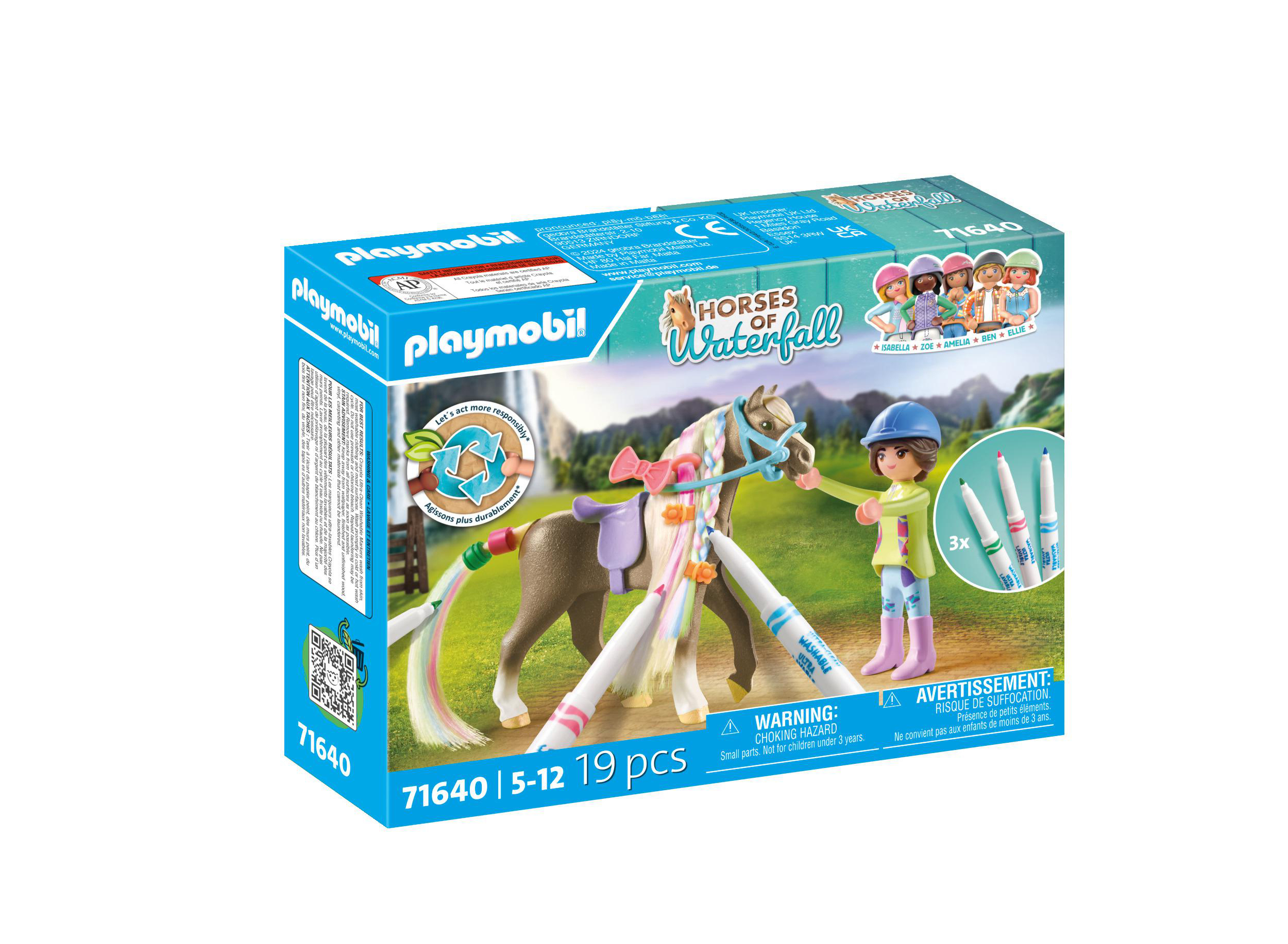  PLAYMOBIL 71640 Kreativset Pferd Stifte Spielset, Mehrfarbig Spielset Illustration 