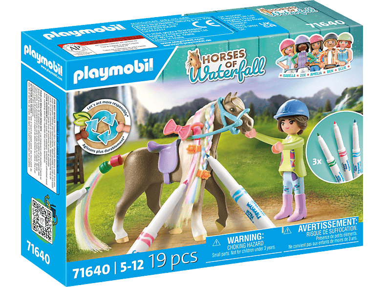 PLAYMobil 71640 Horse of Waterfall: Kreativset Pferd Stifte (5-10 Jahren); Spielset