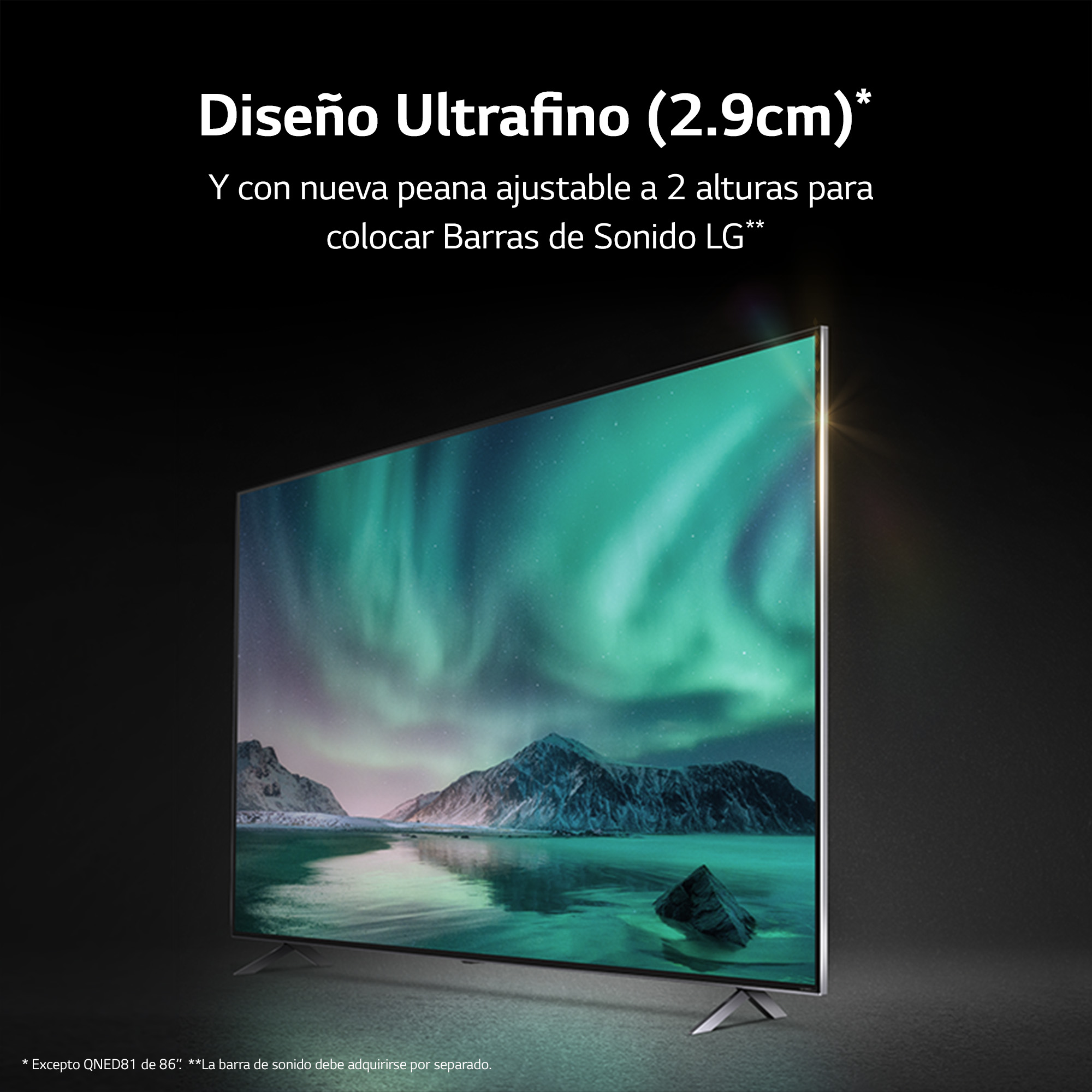 TV QNED 65" - LG 65QNED813RE, UHD 4K, Procesador Inteligente α7 4K Gen6, Smart TV, Ashed Blue