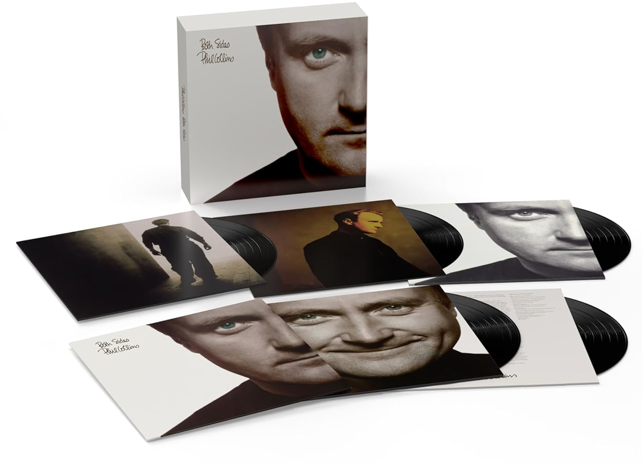 Paul Collins albumjának borítója, több bakelit lemezzel és egy dobozzal.