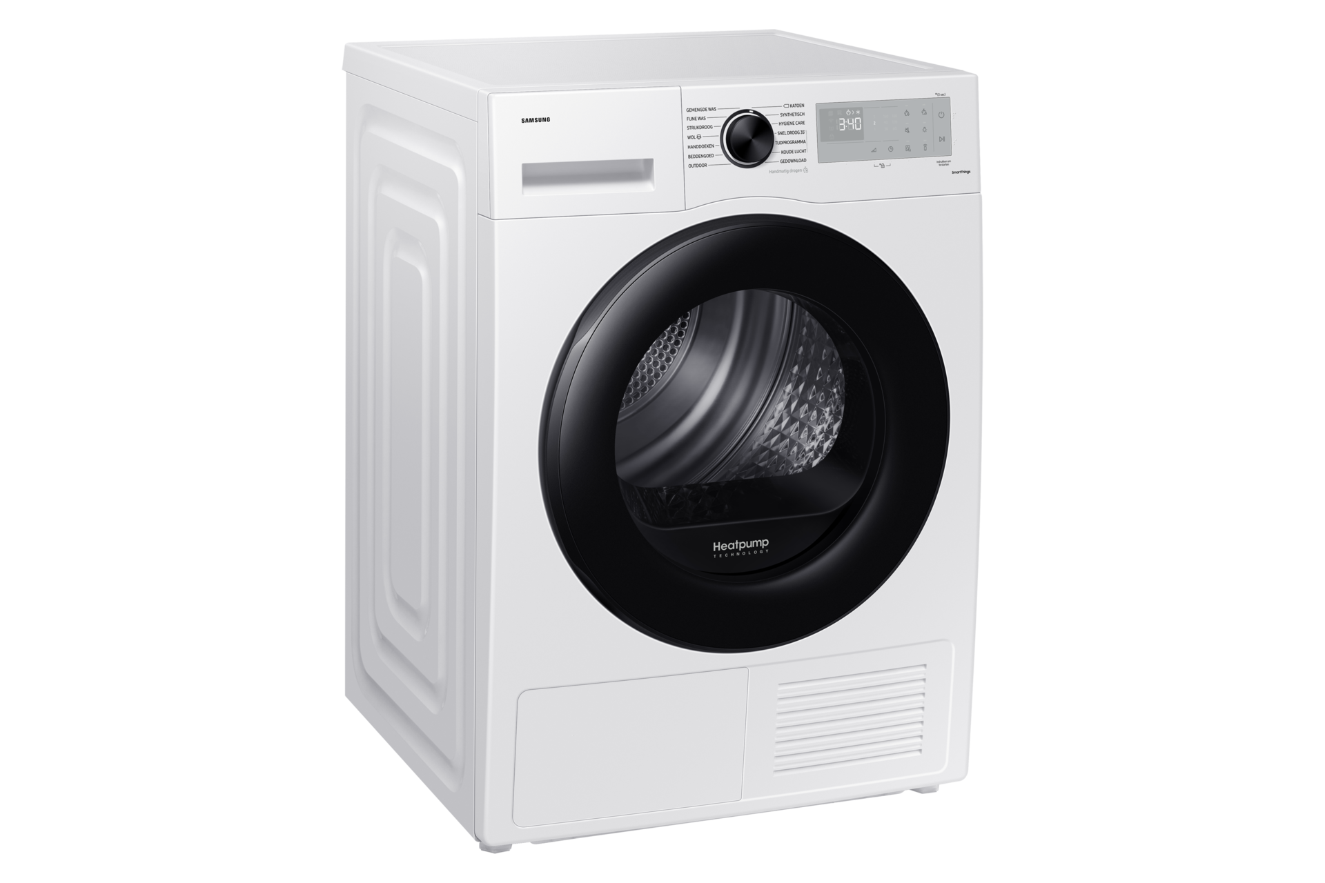 Secadora bomba de calor - Samsung DV90CGC2A0AHEO, 9kg, 12 programas, OptimalDry™, WiFi, Blanco