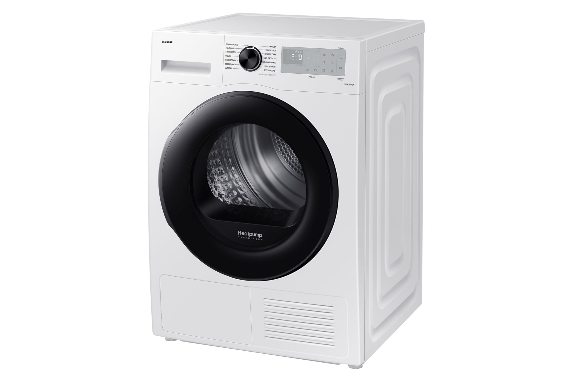Secadora bomba de calor - Samsung DV90CGC2A0AHEO, 9kg, 12 programas, OptimalDry™, WiFi, Blanco