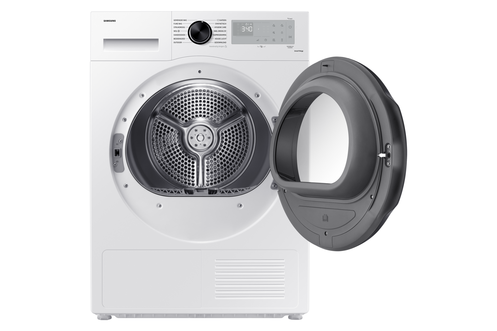 Secadora bomba de calor - Samsung DV90CGC2A0AHEO, 9kg, 12 programas, OptimalDry™, WiFi, Blanco