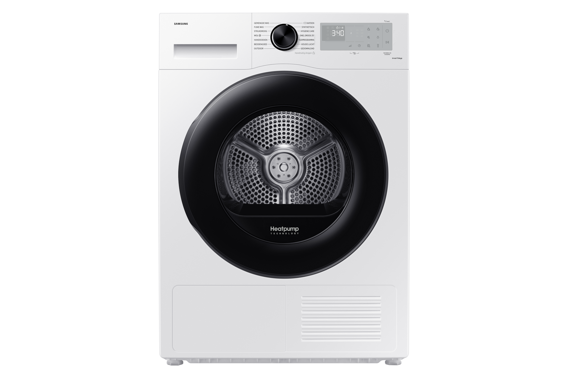 Secadora bomba de calor - Samsung DV90CGC2A0AHEO, 9kg, 12 programas, OptimalDry™, WiFi, Blanco