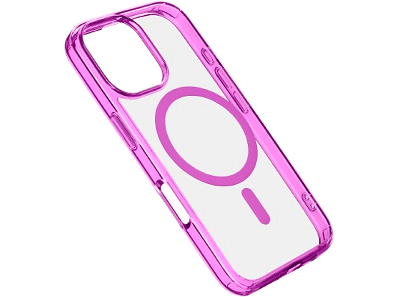 Funda - CellularLine, Para Apple iPhone16 PRO, Trasera, Goma, Rosa