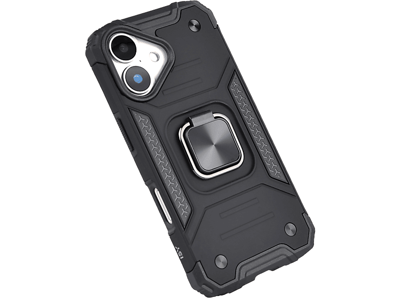 ISY ISC 6106 Rugged Case, Backcover, Apple, iPhone 16, Schwarz