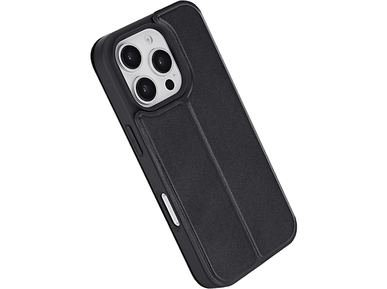 ISY ISC 3145 2-in1 Wallet Case, Bookcover, Apple, iPhone 16 Pro, Schwarz
