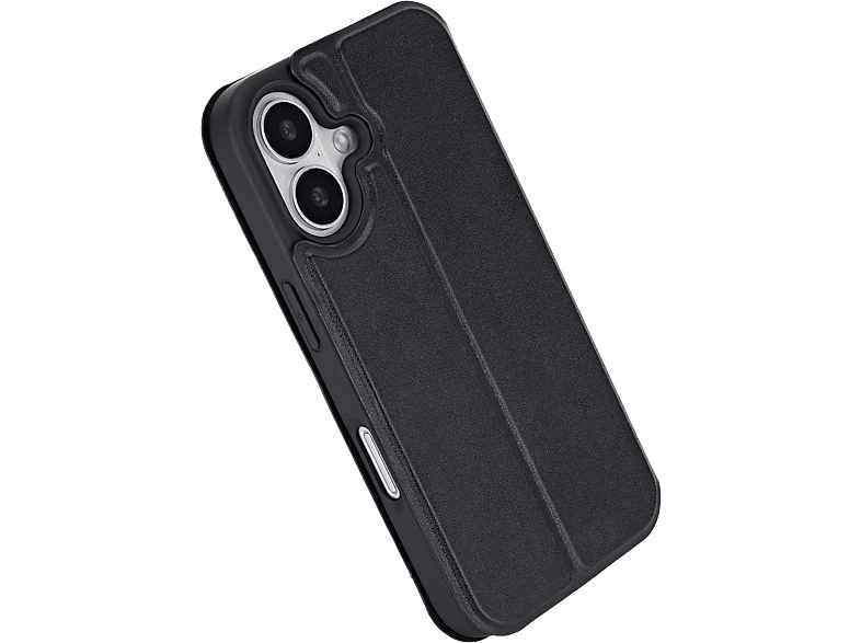 ISY ISC 3144 2-in1 Wallet Case, Bookcover, Apple, iPhone 16, Schwarz