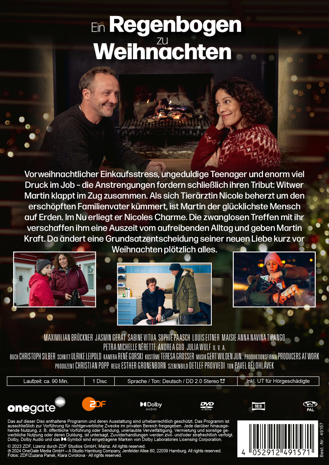 Filmcover mit einem sich umarmenden Paar. Text in Deutsch. Weihnachten-Familienthema.