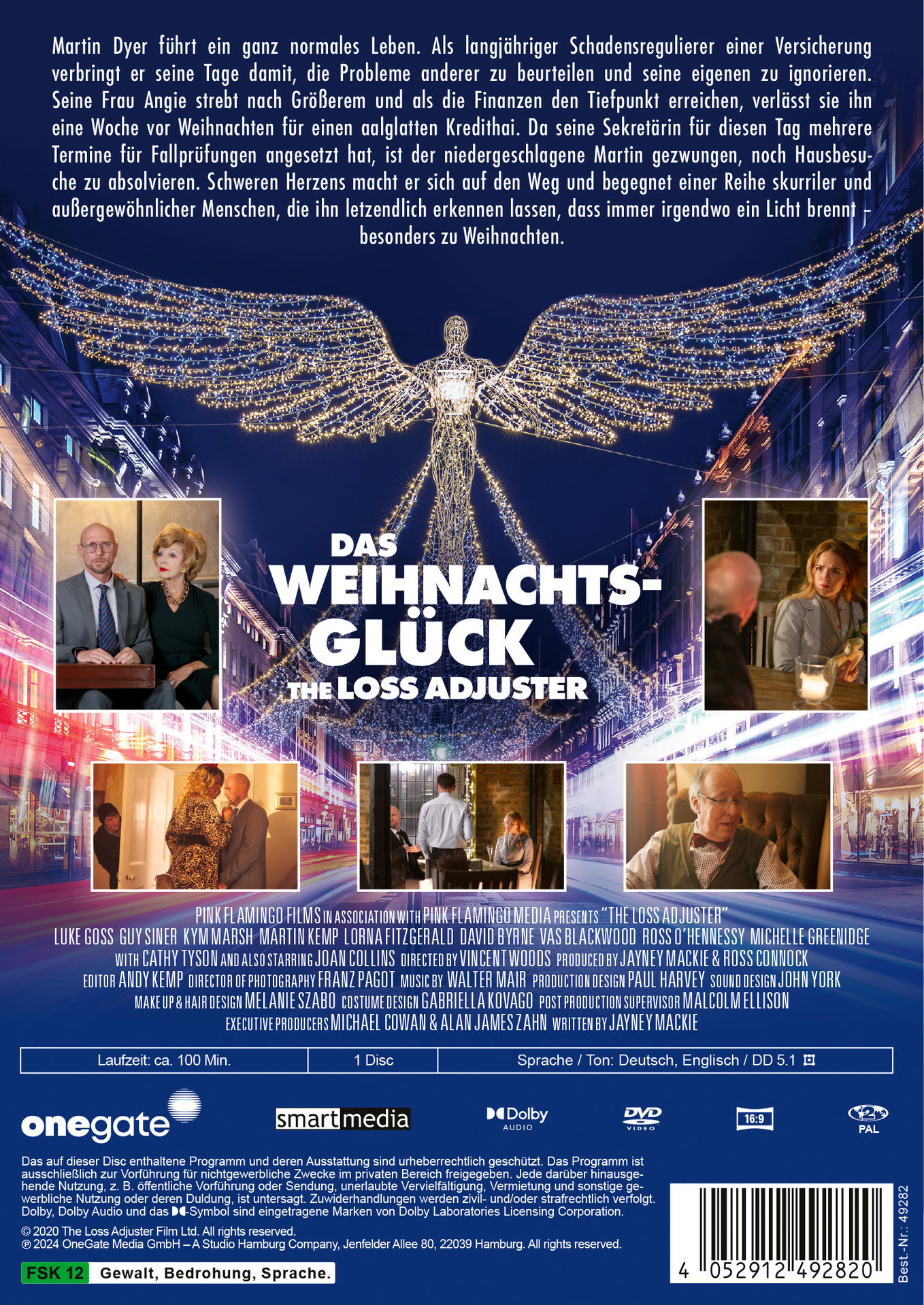 Eine DVD-Hülle für einen Film, die eine Weihnachtsszene zeigt.