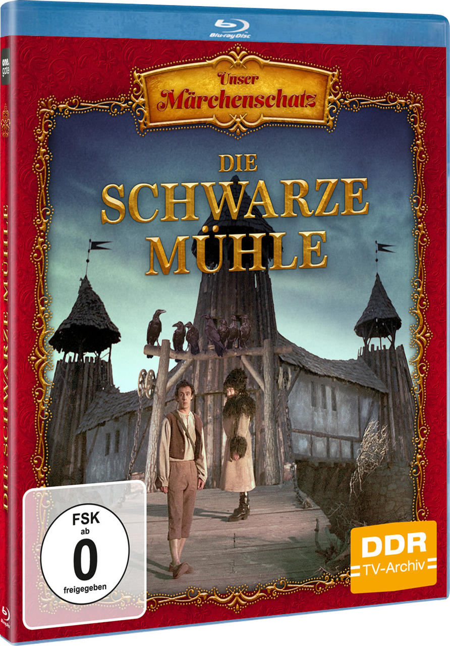 Blu-ray-Cover eines Films mit Burg und zwei Figuren in historischer Kleidung.