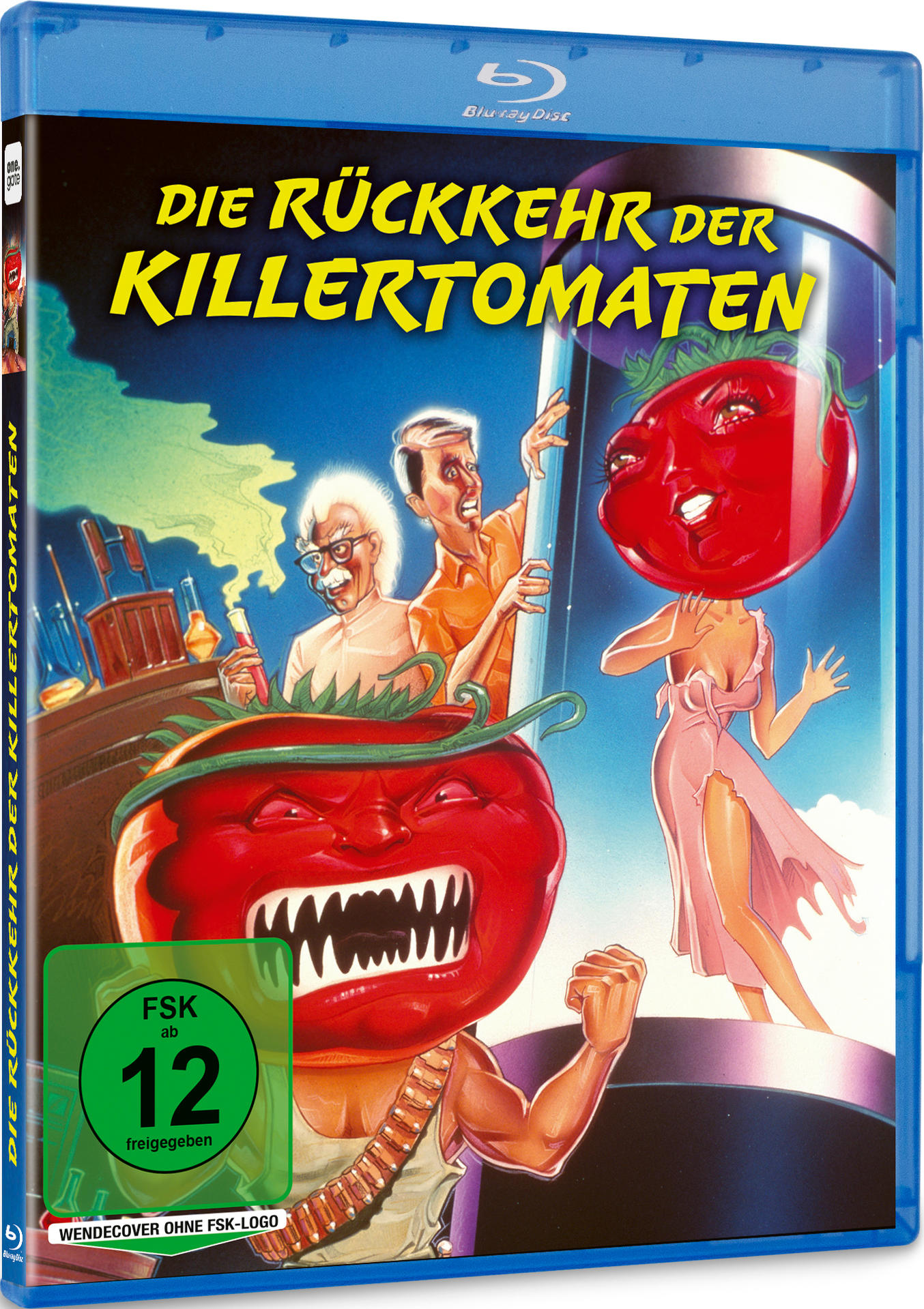 DVD-Hülle mit einem Mann mit Tomatenkopf und einer Frau.