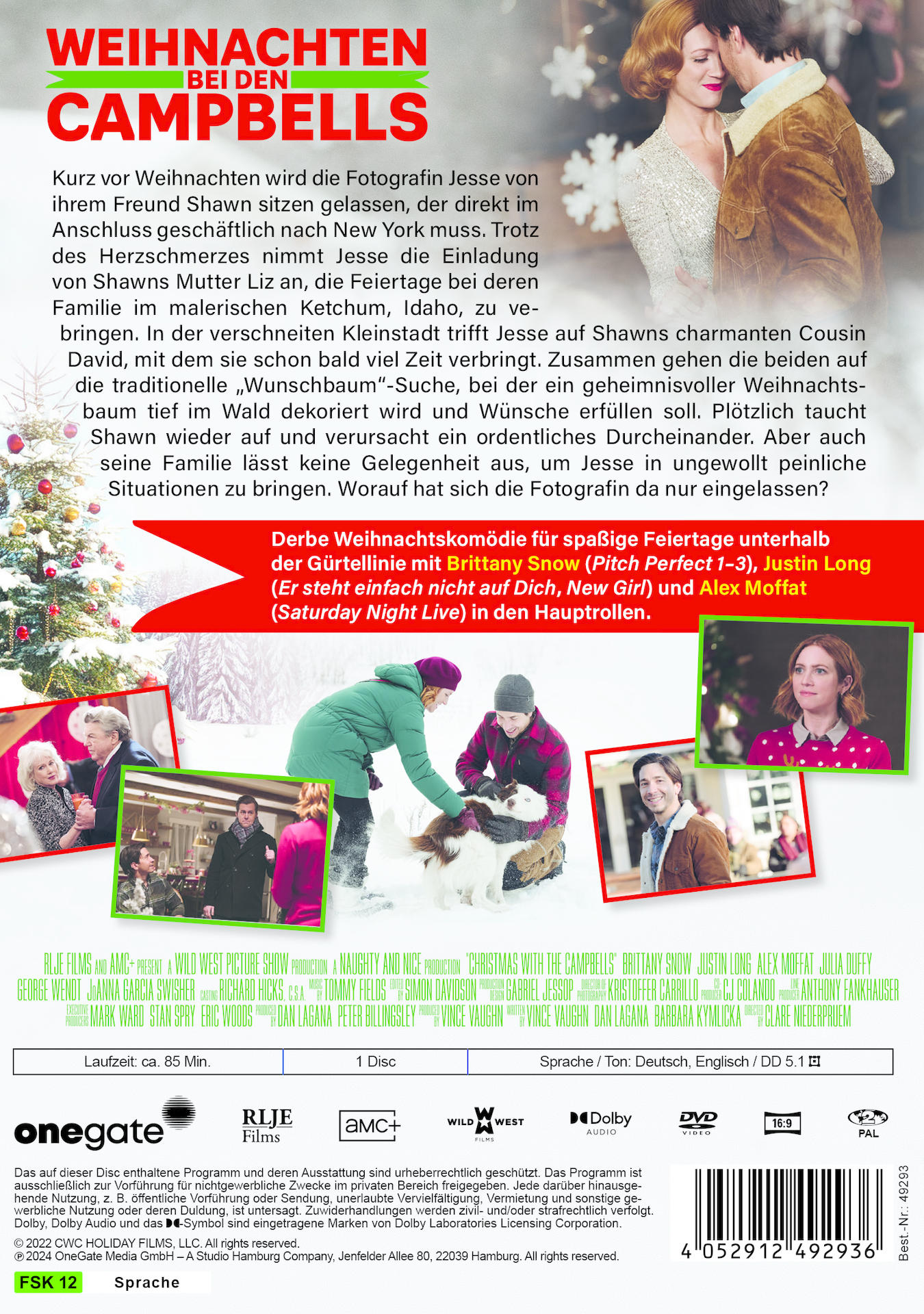 Filmposter für 'Christmas Bei Den Campbells'. Zeigt ein Paar im Winter.