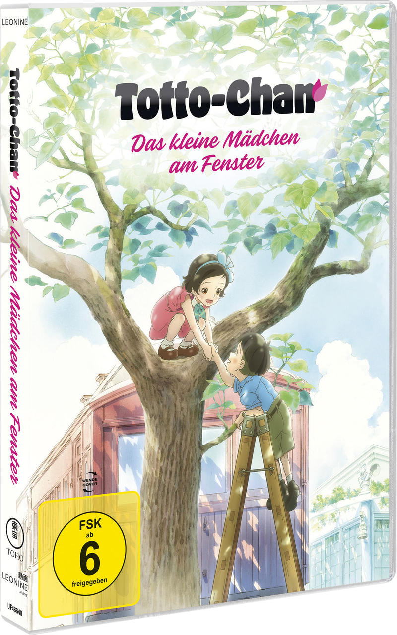DVD-Cover mit zwei Kindern in einem Baum. Text: Totto-Chan Das kleine Mädchen am Fenster.