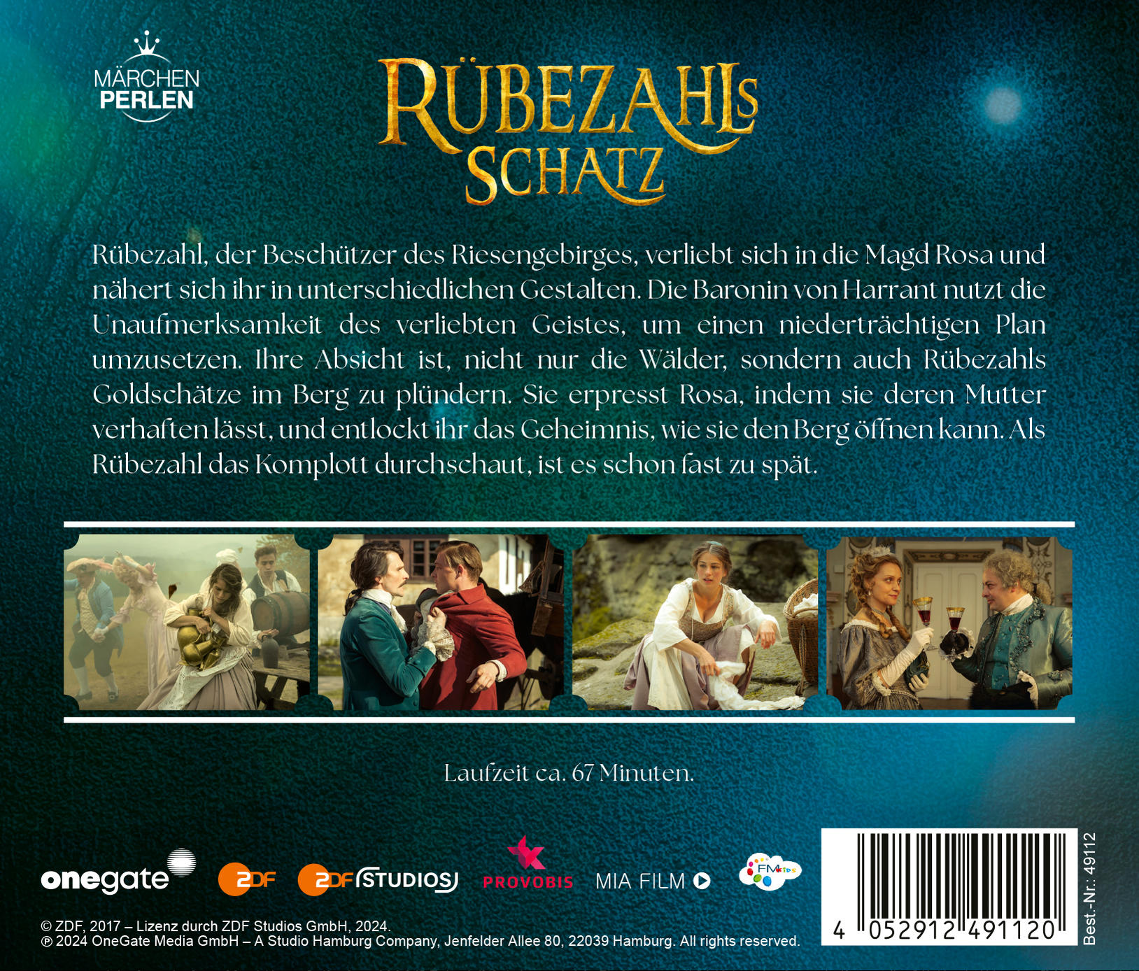 Filmcover mit Text und Illustrationen, Szene mit mehreren Personen.