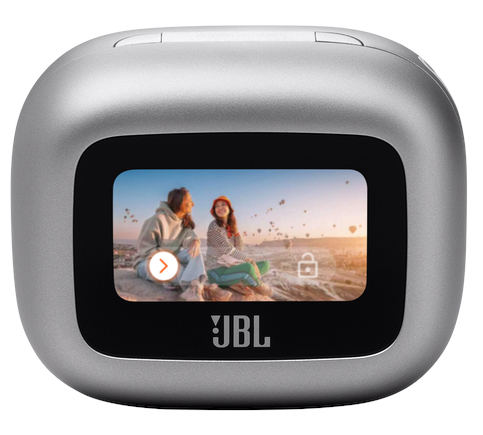 Widok z góry na urządzenie ze światłem i czarnym panelem.