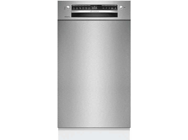Bosch SPU4HMS10E Serie 4 Geschirrspüler (unterbaufähig, Besteckschublade, 448 mm breit, 44 dB(A), E, Gebürsteter Stahl)