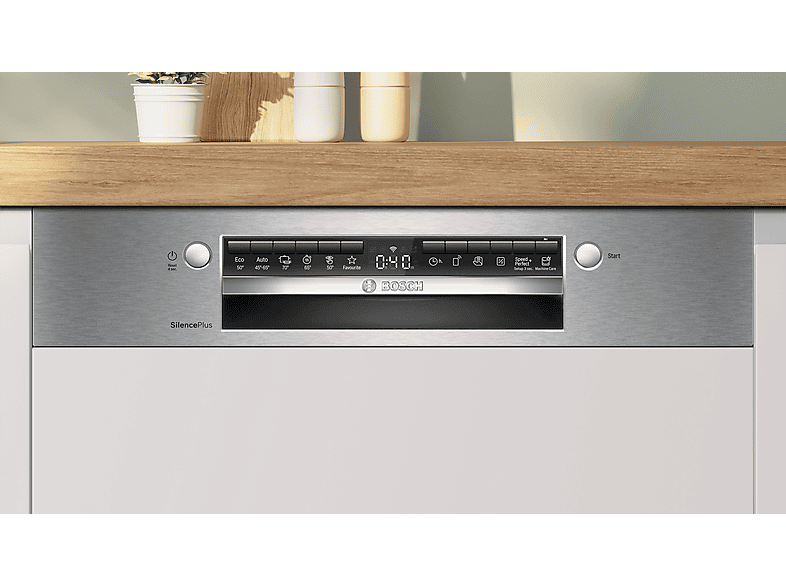 Bosch SMI4EVS08E Serie 4 Geschirrspüler (integrierbar, Besteckschublade, 598 mm breit, 44 dB(A), B, Gebürsteter Stahl) — Foto 5 von 5