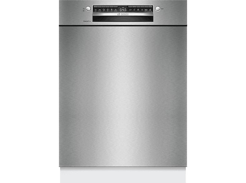 Bosch SMU4EVS08E Serie 4 Geschirrspüler (unterbaufähig, Besteckschublade, 598 mm breit, 44 dB(A), B, Gebürsteter Stahl)
