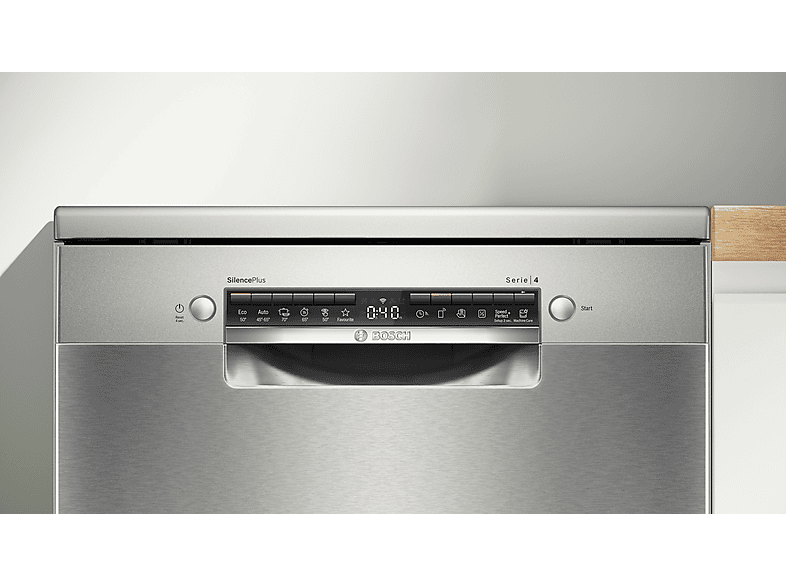 BOSCH SMS4EVI08E Serie 4 Geschirrspüler (Freistehend mit Unterbaumöglichkeit, 600 mm breit, 44 dB (A), B)