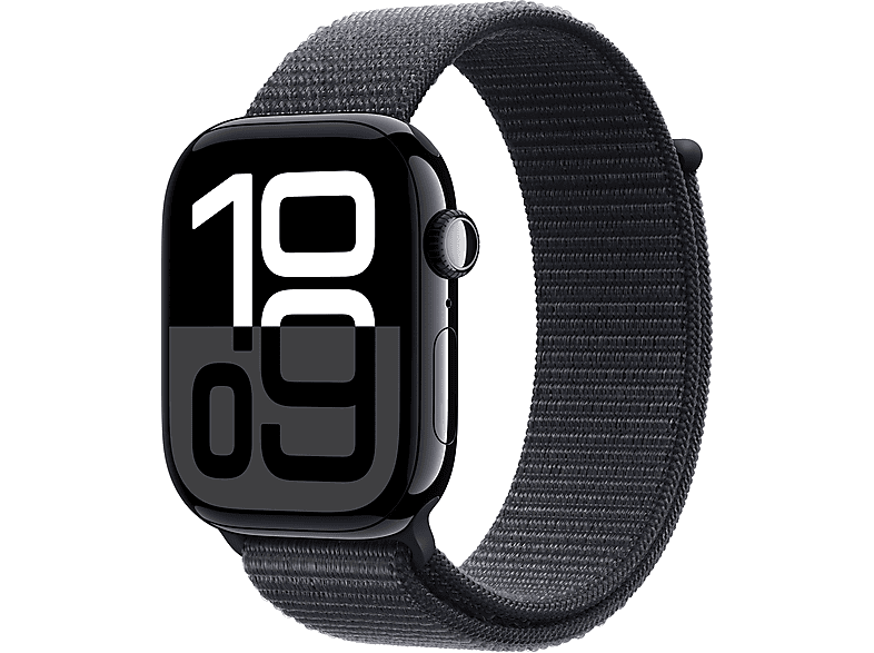 APPLE Watch Series 10 GPS + Cellular 42mm Jet Black Aluminium Case with Ink Sport Loop