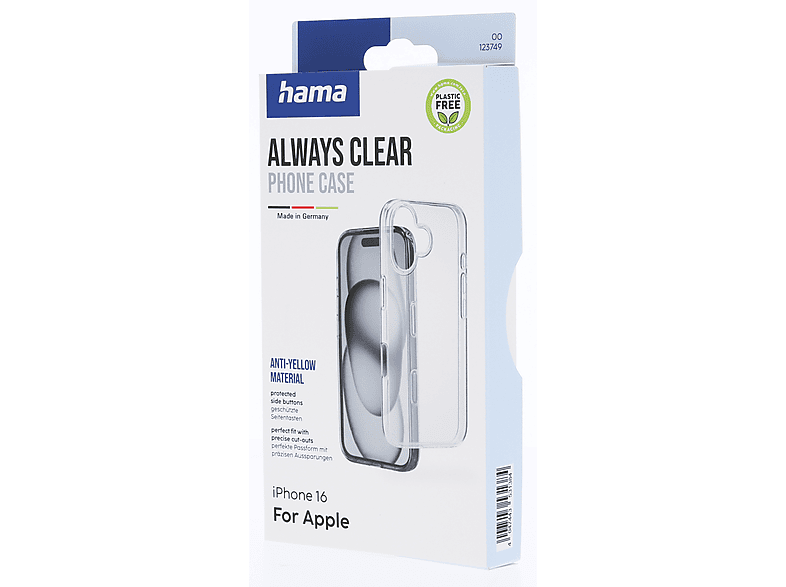 Hama "Always Clear" für Apple iPhone 16, durchsichtig Backcover, für Apple iPhone 16, Transparent; Handyhülle — Foto 2 von 2