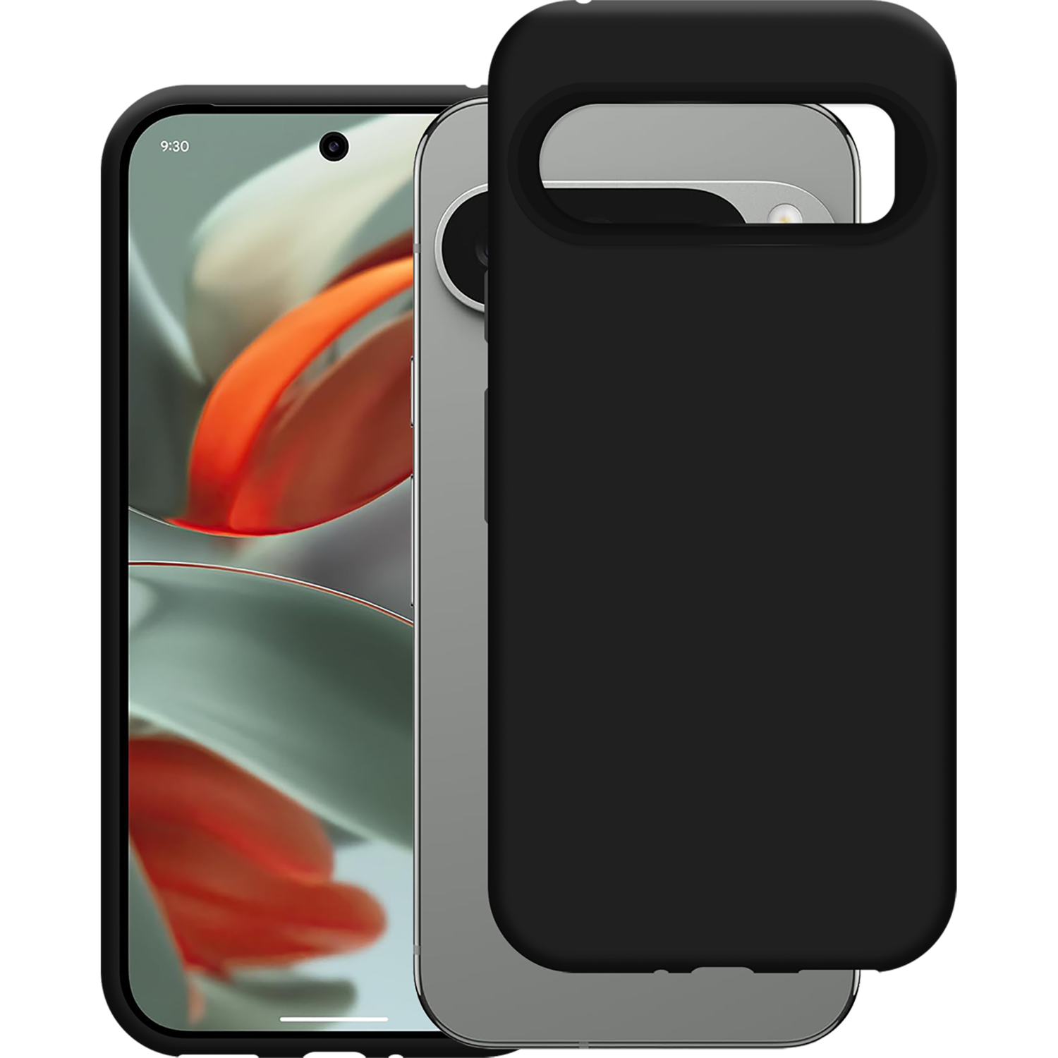 JUST IN CASE Soft TPU Case Telefoonhoesje voor Google Pixel 9 / 9 Pro Zwart afbeelding