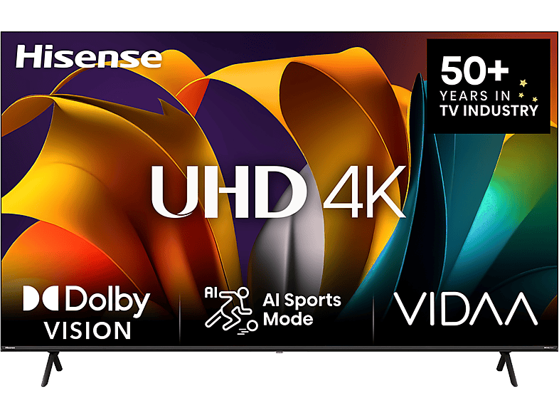 HISENSE 85A6N 4K UHD Smart LED TV, fekete, 215 cm