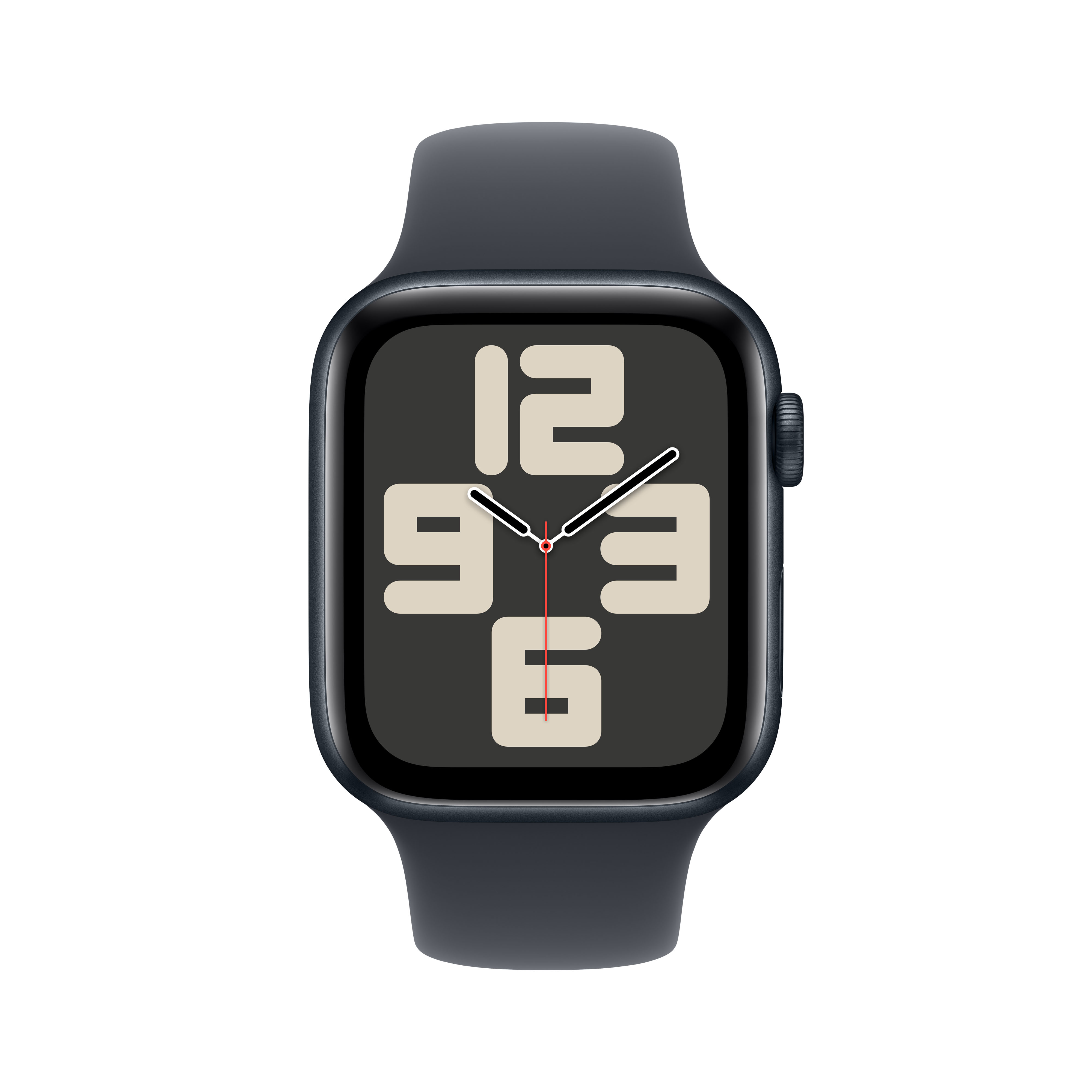 Un reloj inteligente azul oscuro con una esfera negra.