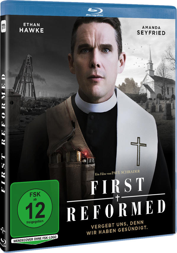 Filmcover von 'First Reformed' mit Ethan Hawke als Hauptdarsteller.