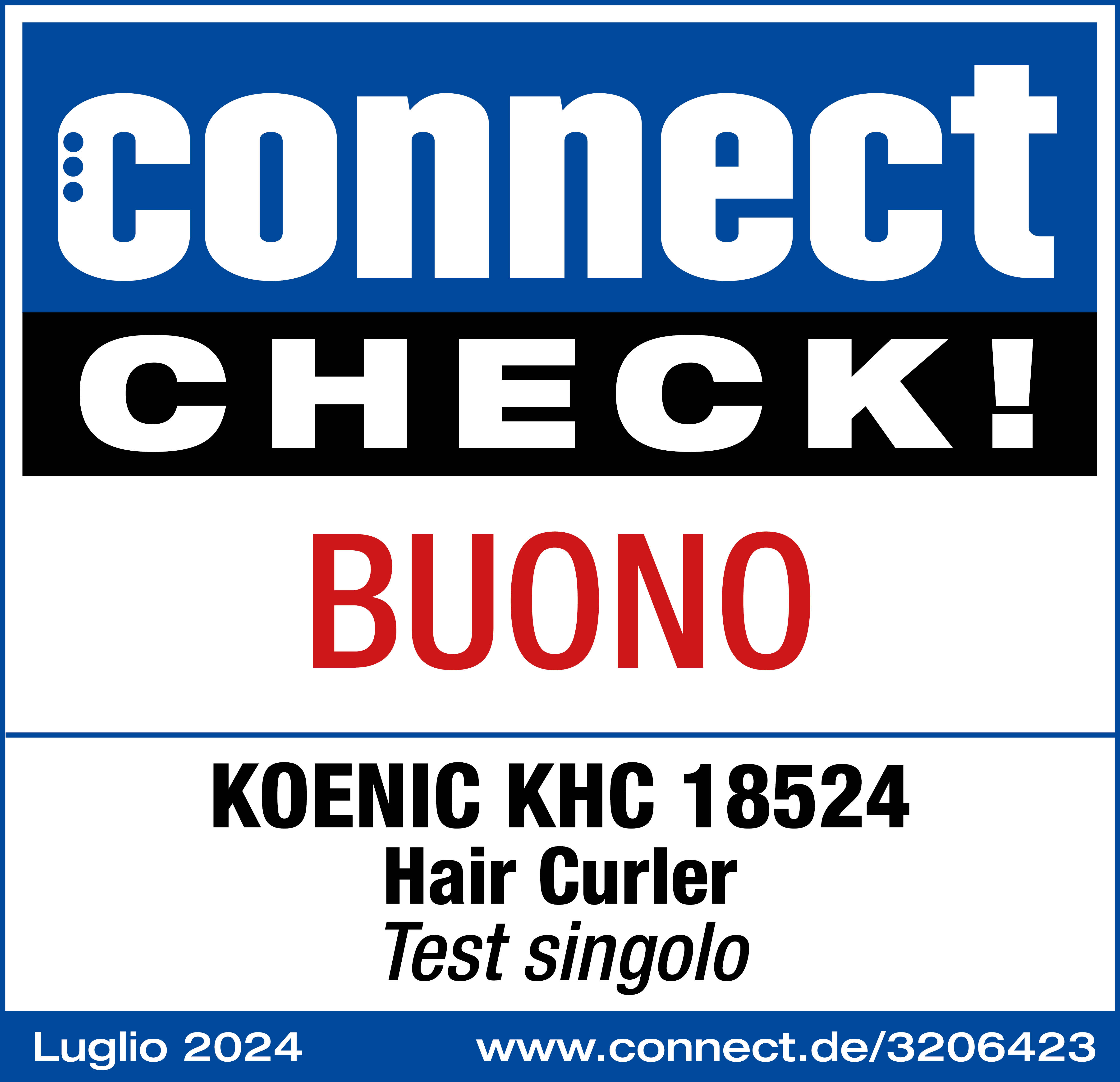 L'image montre un panneau bleu et blanc avec les mots 'connect CHECK !' et 'BUONO' en rouge.