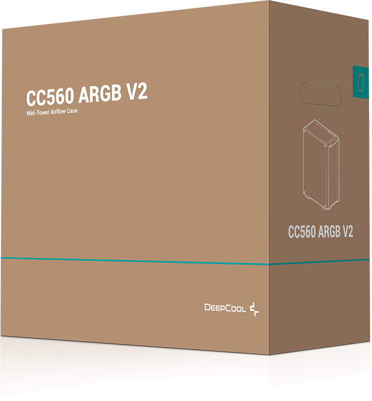 Kartondoboz a következő szöveggel: CC560 ARGB V2.