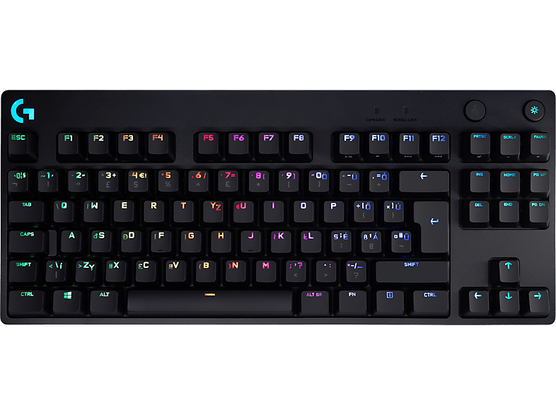 LOGITECH G Pro vezetékes gaming billentyűzet, RGB, lézergravírozott magyar kiosztás, fekete (920-009426HU)