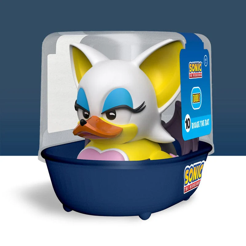 Egy Sonic a Sün gumikacsa egy kádba, Rouge the Bat-ként tervezve.