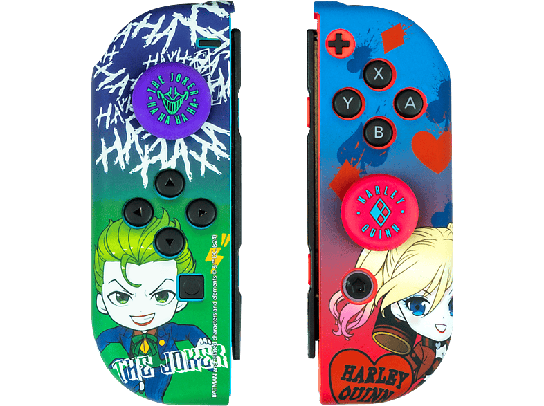 Funda + grips - FR-TEC Switch Combo Pack DC Joker & Harley Quinn JOK1001, Superficie Suave y Antideslizante, Ajuste Perfecto, Multicolor