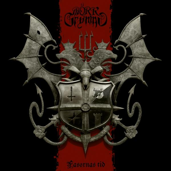 Albumcover mit Wappen mit Drachen, Dreizack und Schild mit Schwert.