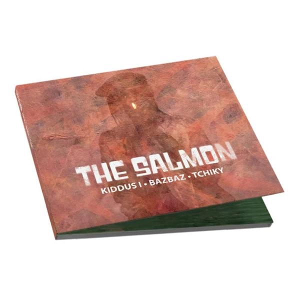 Albumcover für The Salmon, mit einer Personensilhouette und Text.