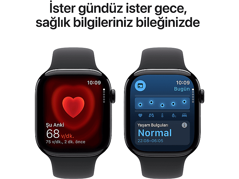 APPLE MWWE3TU/A Watch Series 10 GPS 42mm Jet Siyah Alüminyum Kasa