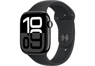 APPLE Watch Series 10 GPS 42mm Jet Black Aluminium Case with Black Sport Band - S/M_0