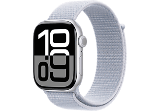 APPLE Watch Series 10 GPS 46mm Silver Aluminium Case with Blue Cloud Sport Loop_0